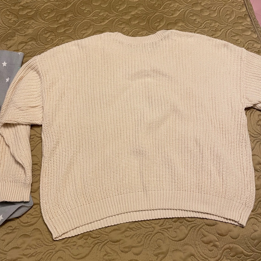 Sonoma Women's Cream Crew Neck Sweater